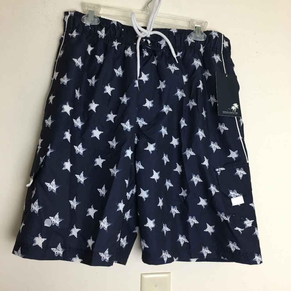 NEW Trunks Surf & Swim Co.  Mens Swim Trunks L NWT